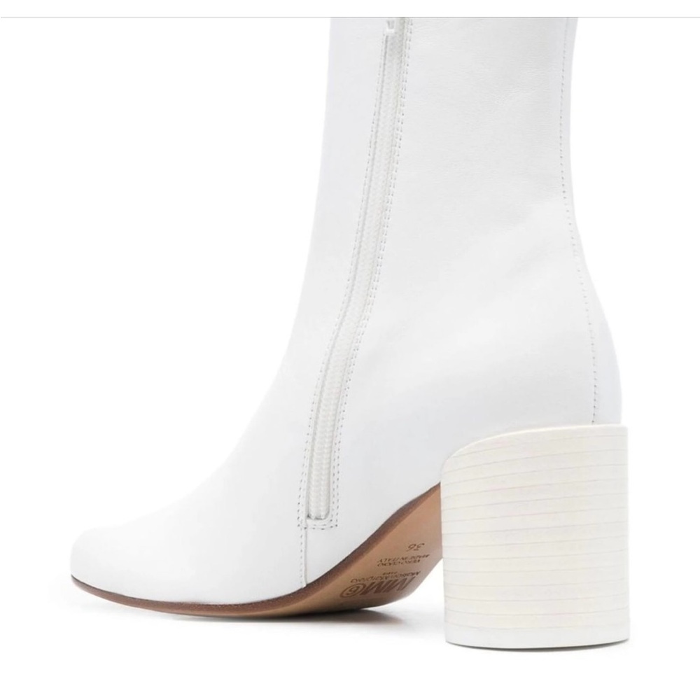 MAISON MARGIELA MM6 WOMEN Anatomic 70mm Ankle Boots White